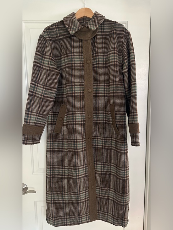 Avec Les Filles Jackets & Blazers - AVEC LES FILLES LONG PLAID COAT SZ S